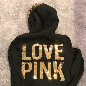 VS Pink Lux faux fur lined hoodie!